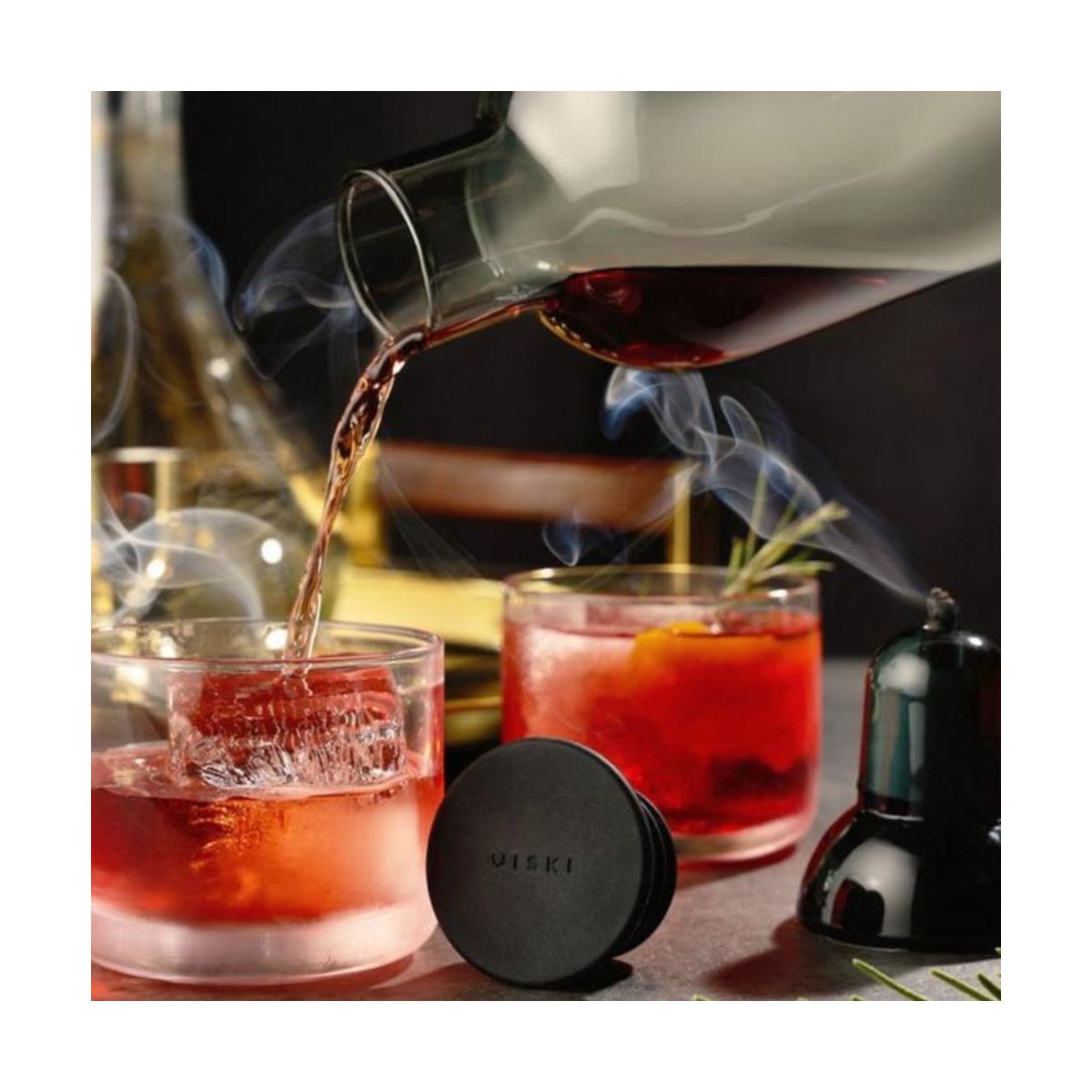 Viski Alchemi Smoked Cocktail Kit, 5-Piece Set, Glass Smoking Stand, Infuser Carafe, Silicone Stopper, Smoking Pellets & Recipe Booklet, Gifts for Men - thumbnail 6