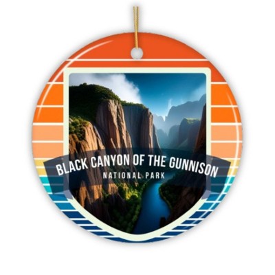 Black Canyon of Gunnison National Park Retro Style Ornament, Colorado Tourist Attraction and Gift| OrnamentallyYou