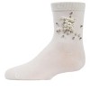 Memoi Girls' Pearl Burst Cotton Blend Crew Socks - 2 of 3