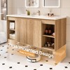 Hyleory 48" Wall Mounted Bathroom Vanity with Single Resin Sink, Two Soft-Closing Doors and Four Shelves - 3 of 4