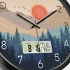 Large Digital Clock, 12 Inch. Displays Time, Date, Temp, Sunset. Silent Battery Powered for Kitchen, Office, Bathroom - 3 of 4