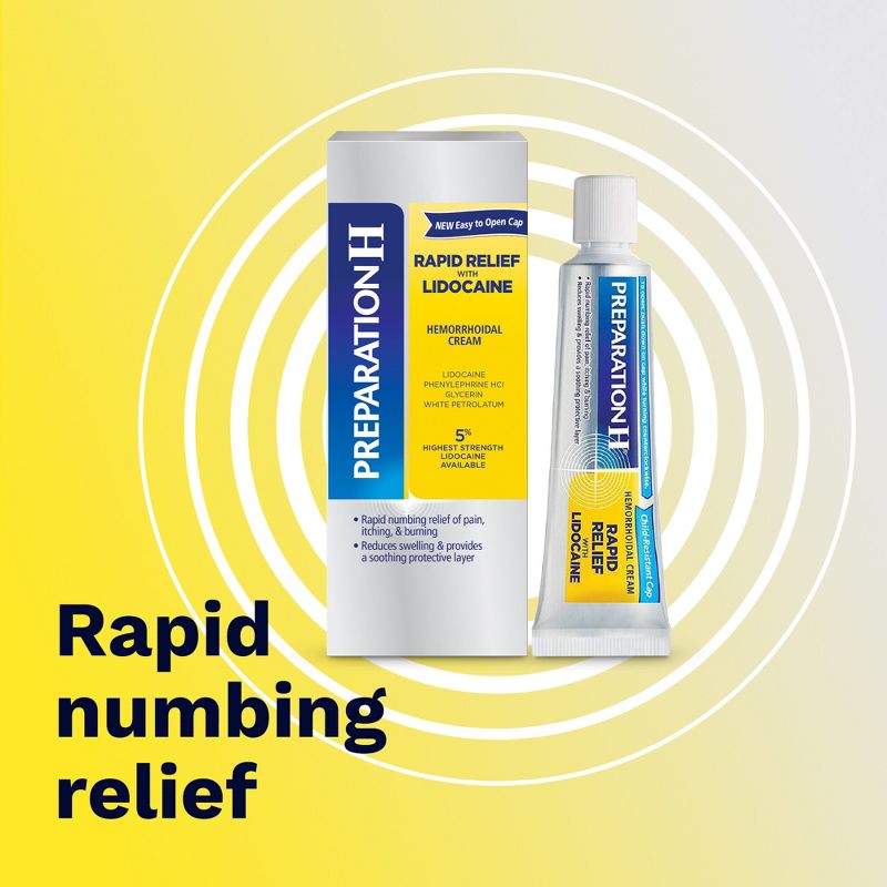 Preparation H Rapid Relief Hemorrhoid Symptom Treatment Cream with Lidocaine - 1oz, 4 of 10