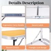 Karl Home 2.3Ft. Brown Rectangular  Patio Folding Table Aluminum - 2 of 4