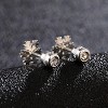 Snowflake Christmas Stud Earrings - Titanium Screw Back, Surgical Steel Post, Hypoallergenic Helix Jewelry - 4 of 4