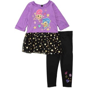 Nickelodeon Toddler Girls' 2-Piece Shimmer and Shine Tops with Legging Sets, 2T - 1 of 3