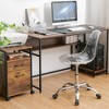 Costway Rolling Acrylic Armless Office Chair Swivel Vanity Chair Adjustable Height - 2 of 4