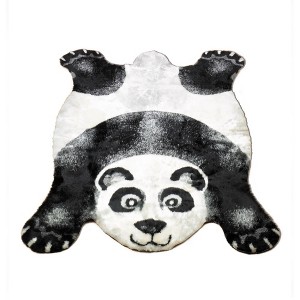 Walk on Me Faux Fur Super Soft Kids Panda Bear Rug Tufted With Non-slip Backing Area Rug - 1 of 4