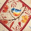 Collections Etc Colorful Fall Songbirds on Branches Quilt - 3 of 3