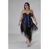 Slickblue Plus Size Non-Stretch Denim Dress, Tube Silhouette, Sweetheart Neckline, Asymmetrical Hem, Size 1XL-3XL - 3 of 4