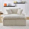 NicBex Oversized Corduroy Lounge Sofa Couch with Three Detachable Pillows,Upholstered Sleeper Sofa for Living Room,Bedroom - 3 of 4