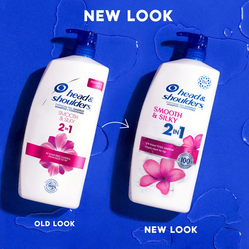 Head & Shoulders Smooth & Silky 2-in-1 Anti Dandruff Shampoo & Conditioner for Dry Scalp, 4 of 16