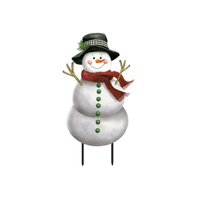 Briarwood Lane Winter Metal Art 30x13 Smiling Snowman For Winter Metal Art