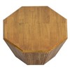CENGHU 31.5" Modern Octagona Coffee Table, Natural Rubber Wood Tea Table, Nightstand, Side Table for Living Room, Dining  Room, Bedroom - 3 of 4