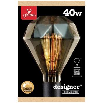 Globe Electric Designer Diamante 40 W BR30 Decorative Incandescent Bulb E26 (Medium) Amber 1 pk