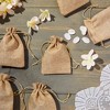 Juvale 100 Pack Burlap Drawstring Bags Jewelry Pouches for Rustic Wedding & Birthday Party Favors, 3.7 x 5.5 in - 2 of 4