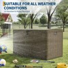 OZONY 130 Gallon Deck Box – Outdoor Waterproof Storage Box, Lockable Resin Faux Wood, Patio Storage for Cushions & Garden Tools - 3 of 4