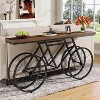 Tribesigns 70.9-inch Narrow Console Table with Bicycle Metal Base, Long Sofa Table Behind Couch for Living Room Entrance - 2 of 4