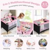 Safstar 3 in 1 Pack and Play with Toy Bar Diaper Changing Table with Safety Belt - 4 of 4