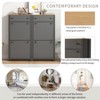KTMBDW Shoe Cabinet Set of 2, Entryway Organizer with 2 Flip Drawers and Adjustable Panel, Hidden Wood Shoe Cabinet for Entryway Hallway - 4 of 4