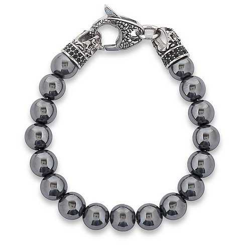 Men's Crucible Stainless Steel Beveled Curb Chain Bracelet (11mm) - Silver  (8.5)