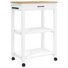 vidaXL Kitchen Trolley MONZA 23.6 in.x15.7 in.x35.4 in. Solid Wood Pine - 2 of 4