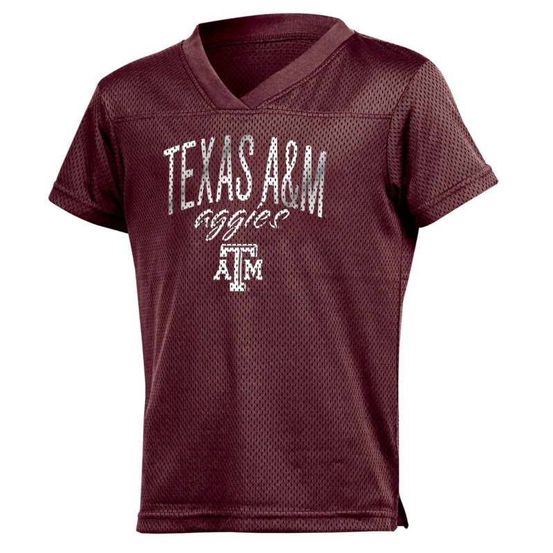 NCAA Texas A&#38;M Aggies Girls&#39; Mesh T-Shirt Jersey, 1 of 4