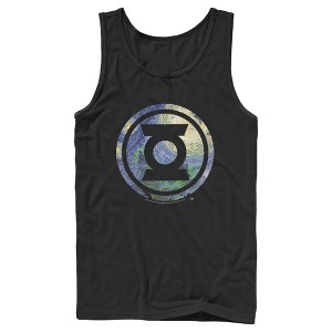 Men's Justice League Green Lantern Starry Night Logo Tank Top - 1 of 4