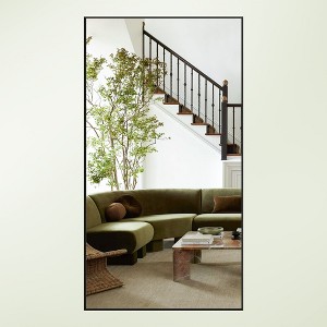 CENGHU Freestanding Mirror Arched Floor Mirror Large Standing Mirror Aluminum Alloy Frame Oversized Mirror Full Length for Living Room Bedroom - 1 of 4