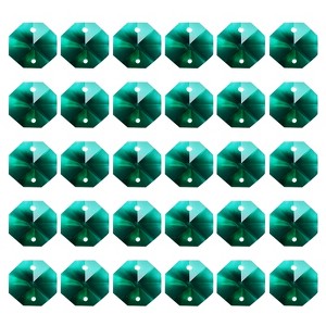 Unique Bargains Crystal Pendants Octagon Beads for DIY Lamp Arts Crafts Decoration 30 Pcs - 1 of 4