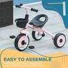 Vynxaria Kids Blance bike for Toddlers Age 2-5 with Adjustable Seat, Toddler Bike for Children with Basket, Bell, Handlebar Grips,  Pink - 4 of 4