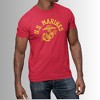 OUTSIDE THE WIRE Leatherneck for Life Old School Red USMC T-Shirt - 2 of 2