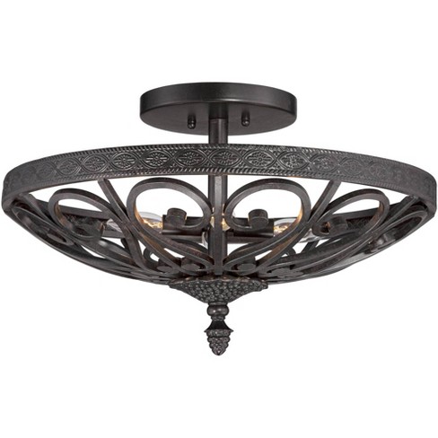 Iron flush deals mount ceiling light