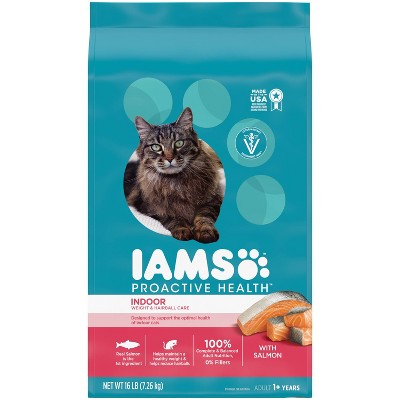 Iams Salmon Indoor Dry Cat Food - 16lbs