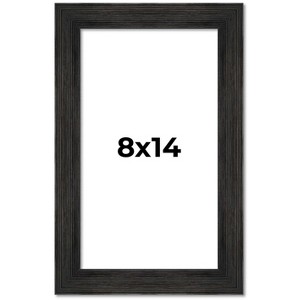 PosterPalooza | 8x14 Wide Barnwood Picture Frame, UV Acrylic, 6 Finishes - Grey, Brown, White, and Black - 1 of 4