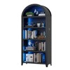 Fredees 5-Shelf Arch Bookcase with 3-Color LED Sensor Lights – Display Shelf for Study, Bedroom, or Living Room. - 3 of 4
