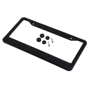 Anna-Kaci Rhinestone License Plate Frame Sparkling Crystal Metal Car Accessory 12x6.5in - 1 of 4