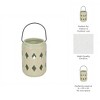 Ceramic Hurricane Lantern with Cutout Design - Ceramic Outdoor & Indoor Accent for Home, Garden, Patio & Office - 4 of 4