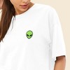 Dalix Alien Embroidered Cotton Relaxed Fit Flowy Short Sleeve Crewneck Tee Shirt Womens - 4 of 4