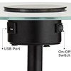 Pacific Coast Lighting Modern 65 3/4" Tall Standing Floor Lamp Tray Table USB Port Black White Marble Living Room Charging Bedroom House Reading - 4 of 4