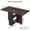 Folding Dining Table for Kitchen, Space Saving Dining Table with Storage Shelf, Expandable Kitchen Drop Leaf Table for Small Space - 2 of 4