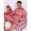 INSPIRE CHIC Christmas Family Matching Pajama Set Elk Long Sleeve Xmas Tree Snow Couples Sleepwear Lounge Set - 4 of 4