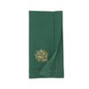 Saro Lifestyle Embr'D Pine Branch Hemstitch Napkin (Set of 6), 20", Jasper Green - 3 of 4