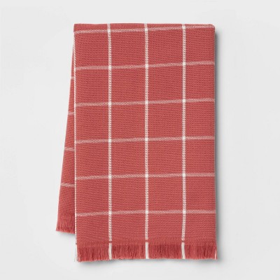 Cotton Terry Kitchen Towel with Fringe Red - Threshold™