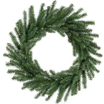 Northlight Black and White Plaid Winter Greenery Artificial Christmas  Wreath, 18-Inch, Unlit