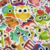 Wrapables Waterproof Vinyl Stickers for Water Bottles, Laptop, Phones, Skateboards, Decals for Teens, 80pcs, Owls - 4 of 4