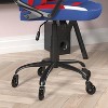 Flash Furniture Stone Ergonomic PC Office Computer Chair - Adjustable Red & Blue Designer Gaming Chair - 360° Swivel - Transparent Roller Wheels - 3 of 4