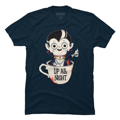 Men's Design By Humans Dracula and coffee By ppmid T-Shirt