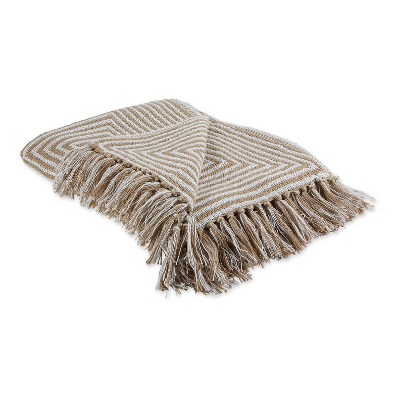 Square Throw Blanket Stone - Design Imports, 1 of 9