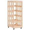 vidaXL Log Holder with Wheels 15.7 in.x19.3 in.x43.3 in. Solid Wood Pine - 2 of 4