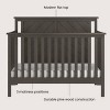 Child Craft Hampton Flat 4-in-1 Convertible Crib, Converts to Day Bed, Toddler & Full Size Bed, 3 Mattress Positions, Baby Safe Finish (Dapper Gray) - 2 of 4